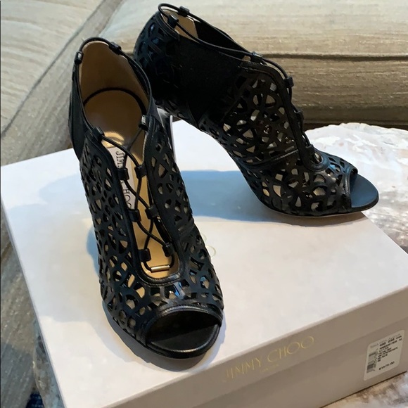 Jimmy Choo Shoes - Jimmy Choo NWT Laser Cut Peep Toe Bootie 38
